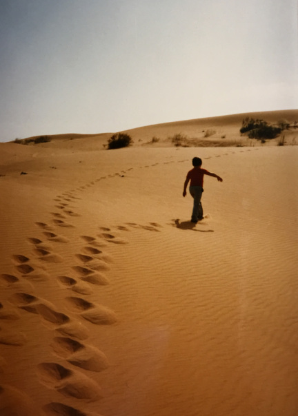 tom on sand dunes