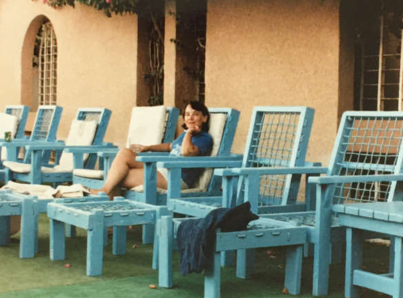  Ellen at the pool on a quiet day