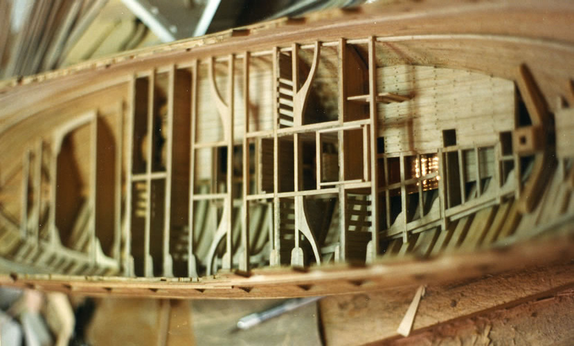 Interior framing of gun deck