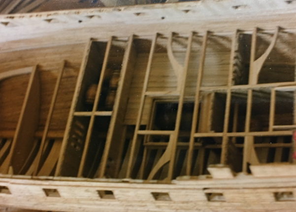 Interior framing of gun deck