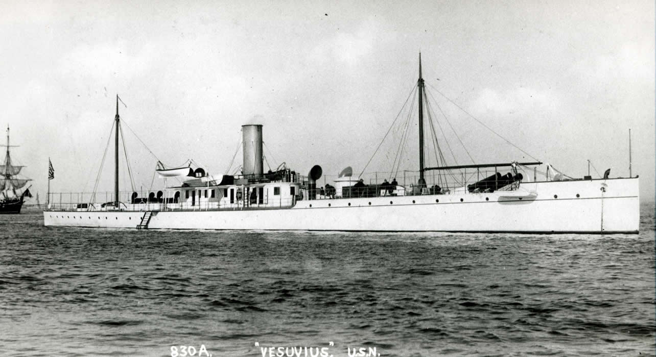 Starboard side of Vesuvius.