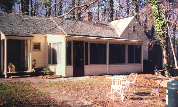 house and yard in fall