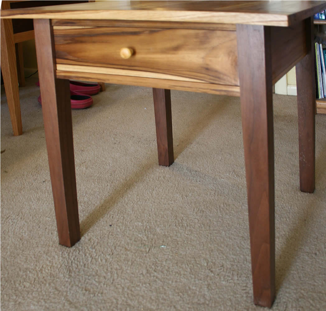 walnut and teak